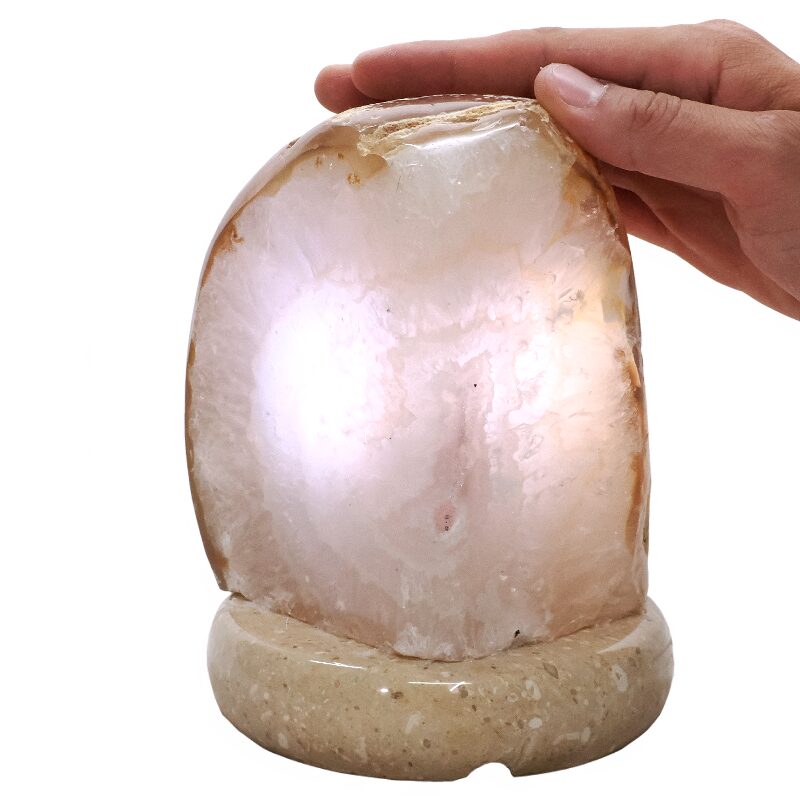 3kg Crystal Quartz River Agate Lamp - White LED Bulb T3153 4 Crystal Quartz River Agate Lamp - White LED Bulb T3153 | Crystal Factory