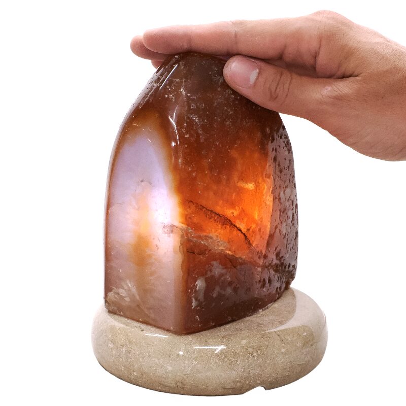 2.4kg Crystal Quartz River Agate Lamp - White LED Bulb T3155 4 Crystal Quartz River Agate Lamp - White LED Bulb T3155 | Crystal Factory