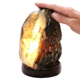 Crystal Quartz River Agate Lamp - White LED Bulb T3156 | Crystal Factory