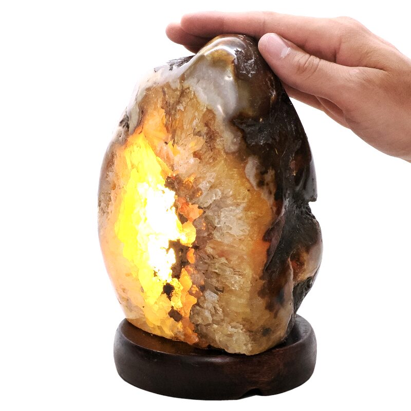 4kg Crystal Quartz River Agate Lamp - White LED Bulb T3157 4 Crystal Quartz River Agate Lamp - White LED Bulb T3157 | Crystal Factory