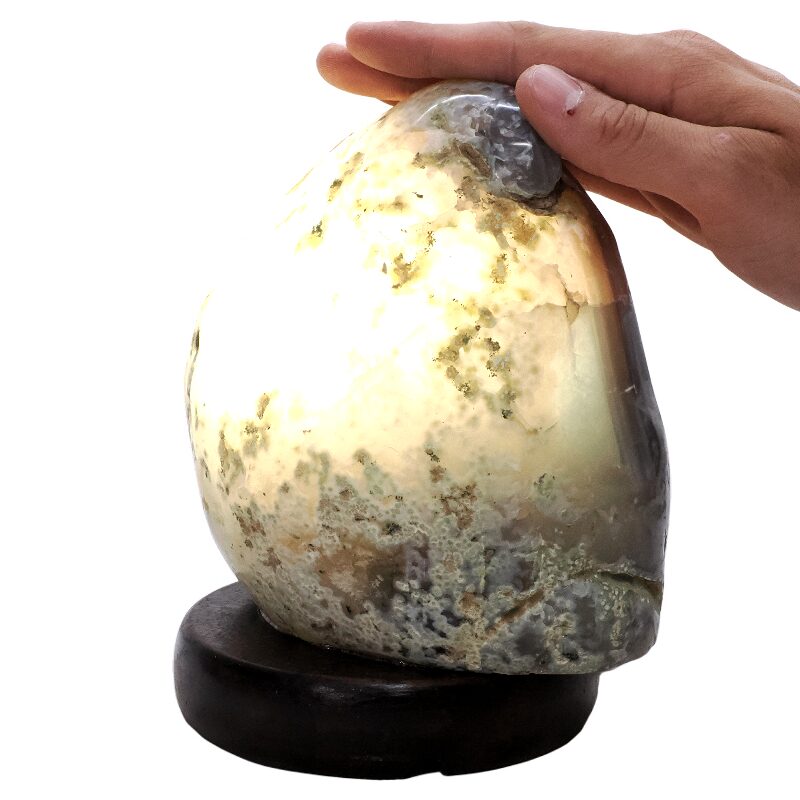 3.5kg Crystal Quartz River Agate Lamp - White LED Bulb T3158 4 Crystal Quartz River Agate Lamp - White LED Bulb T3158 | Crystal Factory