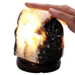 Crystal Quartz River Agate Lamp - White LED Bulb T3160 | Crystal Factory