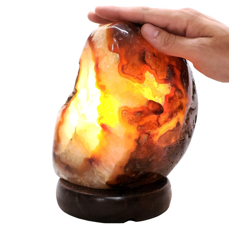 4.6kg Crystal Quartz River Agate Lamp - White LED Bulb T3161 4 Crystal Quartz River Agate Lamp - White LED Bulb T3161 | Crystal Factory