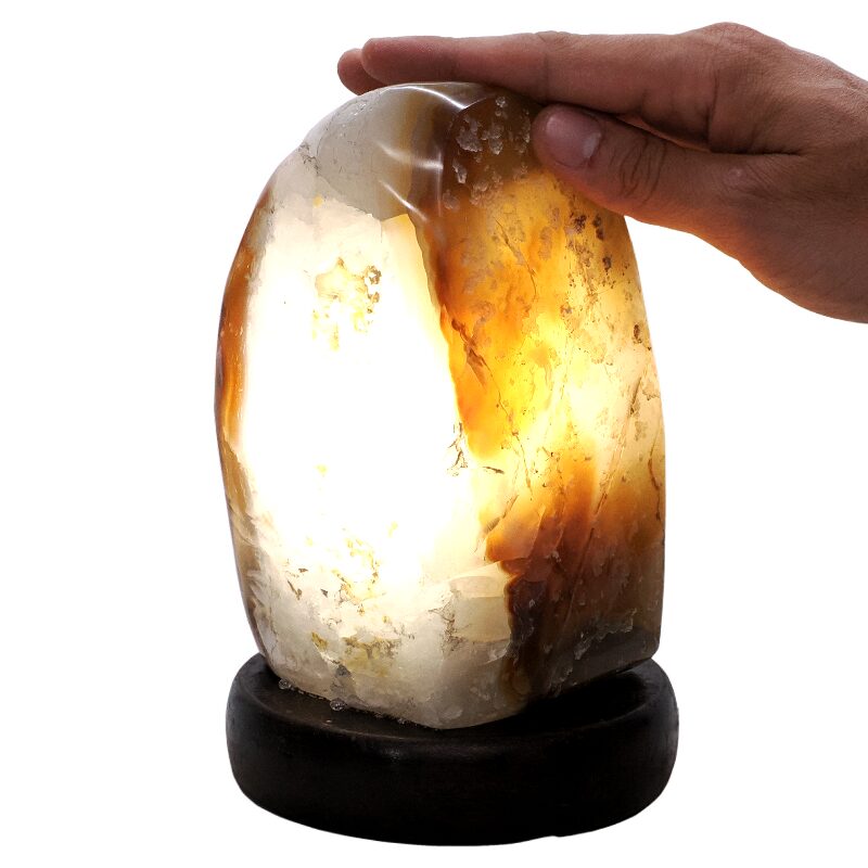 2.5kg Crystal Quartz River Agate Lamp - White LED Bulb T3163 4 Crystal Quartz River Agate Lamp - White LED Bulb T3163 | Crystal Factory
