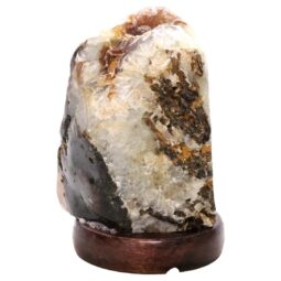 Crystal Quartz River Agate Lamp - White LED Bulb T3165 | Crystal Factory