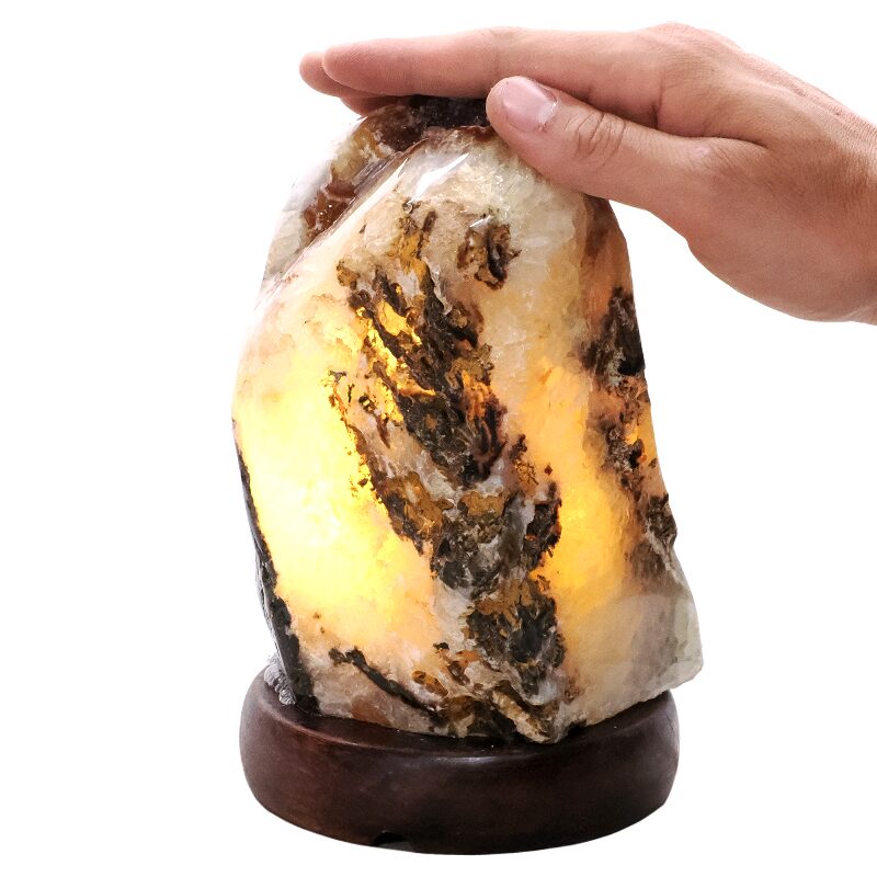 3.3kg Crystal Quartz River Agate Lamp - White LED Bulb T3165 4 Crystal Quartz River Agate Lamp - White LED Bulb T3165 | Crystal Factory
