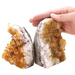 Citrine Cluster Specimen Set 2 Pieces X382 | Crystal Factory