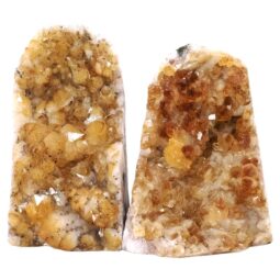Citrine Cluster Specimen Set 2 Pieces X383 | Crystal Factory
