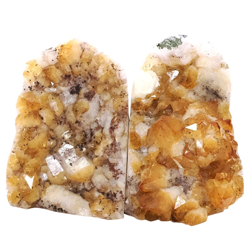 2kg Citrine Cluster Specimen Set 2 Pieces X385 3 Citrine Cluster Specimen Set 2 Pieces X385 | Crystal Factory