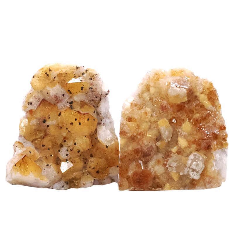 1.6kg Citrine Cluster Specimen Set 2 Pieces X388 3 Citrine Cluster Specimen Set 2 Pieces X388 | Crystal Factory