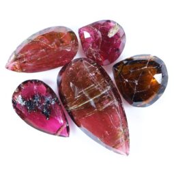 Natural Tourmaline Pear Faceted Crystal Stones Parcel 6pieces B789 | Crystal Factory