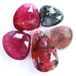 Natural Tourmaline Pear Faceted Crystal Stones Parcel 6pieces B787 | Crystal Factory