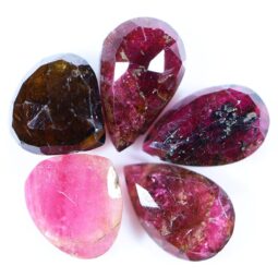 Natural Tourmaline Pear Faceted Crystal Stones Parcel 6pieces B790 | Crystal Factory