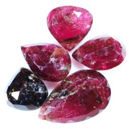 Natural Tourmaline Pear Faceted Crystal Stones Parcel 6pieces B791 | Crystal Factory