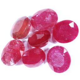 African Faceted Ruby Stones Parcel 7 pieces B807 | Crystal Factory