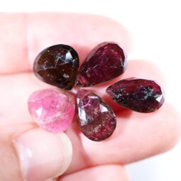 Natural Tourmaline Pear Faceted Crystal Stones Parcel 6pieces B790 | Crystal Factory
