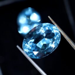 Blue Topaz Faceted Crystal Stones Parcel 2 pieces B795 | Crystal Factory