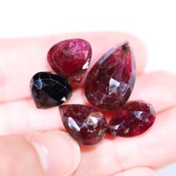 Natural Tourmaline Pear Faceted Crystal Stones Parcel 6pieces B791 | Crystal Factory
