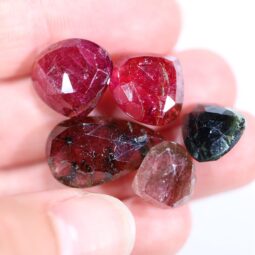 Natural Tourmaline Pear Faceted Crystal Stones Parcel 6pieces B787 | Crystal Factory
