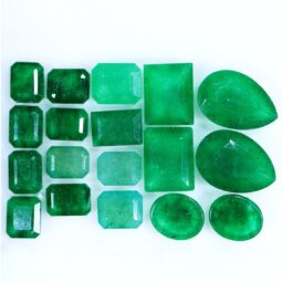 16.82grams Green Quartz Faceted Gemstones Parcel 18 Pieces B799 | Crystal Factory