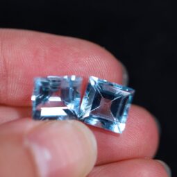 Blue Topaz Faceted Crystal Stones Parcel 2 pieces B794 | Crystal Factory