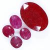 African Faceted Ruby Stones Parcel 5 pieces B800 | Crystal Factory