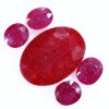 African Faceted Ruby Stones Parcel 5 pieces B801 | Crystal Factory