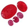 African Faceted Ruby Stones Parcel 5 pieces B803 | Crystal Factory
