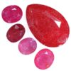 African Faceted Ruby Stones Parcel 6 pieces B807 | Crystal Factory