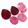 African Faceted Ruby Stones Parcel 5 pieces B833