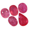 African Faceted Ruby Stones Parcel 5 pieces B834 | Crystal Factory