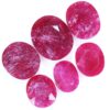 African Faceted Ruby Stones Parcel 6 pieces B809 | Crystal Factory