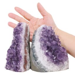 2.86kg Amethyst Polished Crystal Geode Specimen Set 2 Pieces X396 5 Amethyst Polished Crystal Mini Druze Specimen Set 2 Pieces X396 | Crystal Factory