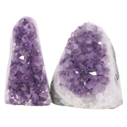 Amethyst Polished Crystal Mini Druze Specimen Set 2 Pieces X396 | Crystal Factory
