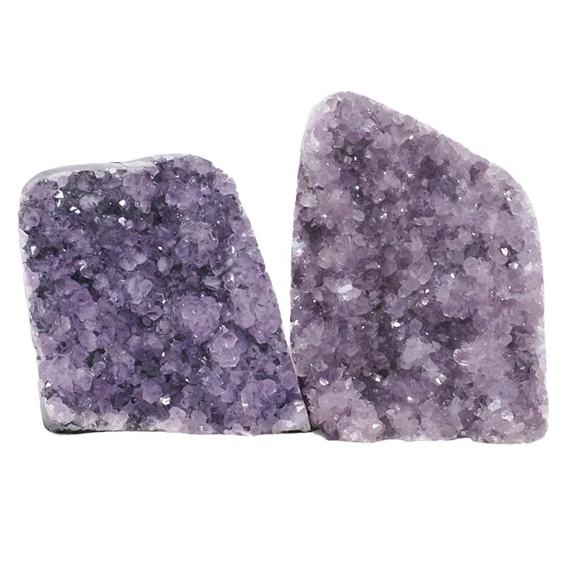 2.48kg Amethyst Polished Crystal Geode Specimen Set 2 Pieces X397 3 Amethyst Polished Crystal Mini Druze Specimen Set 2 Pieces X397 | Crystal Factory