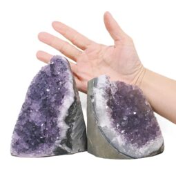 Amethyst Polished Crystal Mini Druze Specimen Set 2 Pieces X398 | Crystal Factory