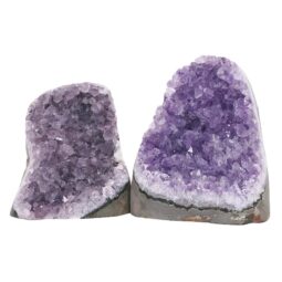 Amethyst Polished Crystal Mini Druze Specimen Set 2 Pieces X399 | Crystal Factory