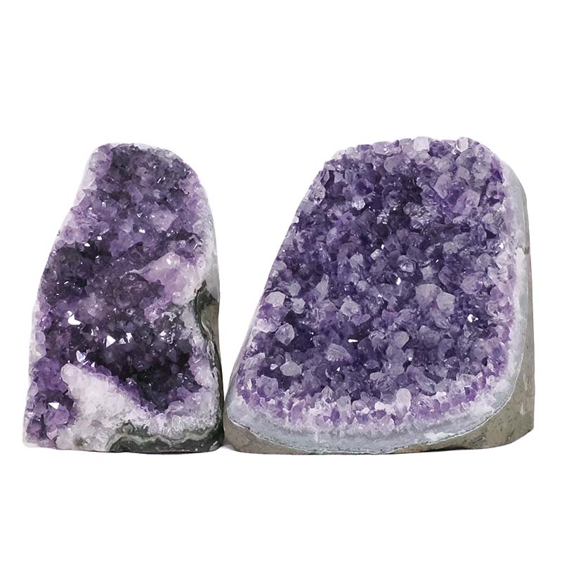 2.36kg Amethyst Polished Crystal Geode Specimen Set 2 Pieces X400 3 Amethyst Polished Crystal Mini Druze Specimen Set 2 Pieces X400 | Crystal Factory