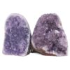 Amethyst Polished Crystal Geode Specimen Set 2 Pieces X407 | Crystal Factory