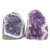 Amethyst Polished Crystal Geode Specimen Set 2 Pieces X408 | Crystal Factory
