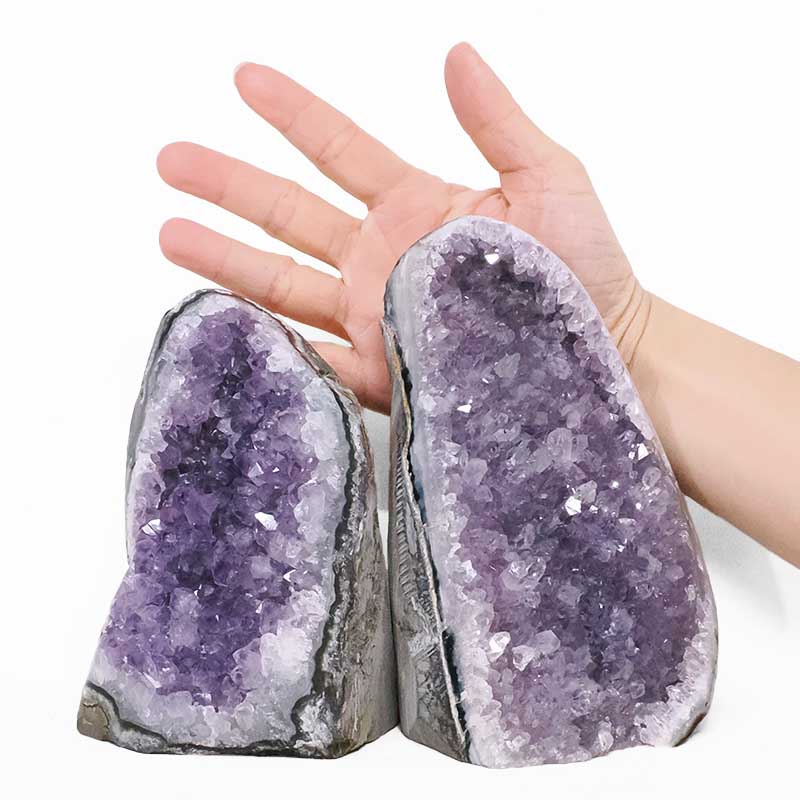 2.71kg Amethyst Polished Crystal Geode Specimen Set 2 Pieces X411 4 Amethyst Polished Crystal Geode Specimen Set 2 Pieces X411 | Crystal Factory