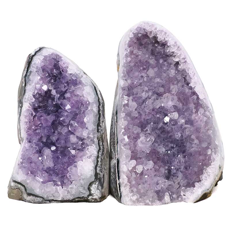 2.71kg Amethyst Polished Crystal Geode Specimen Set 2 Pieces X411 3 Amethyst Polished Crystal Geode Specimen Set 2 Pieces X411 | Crystal Factory