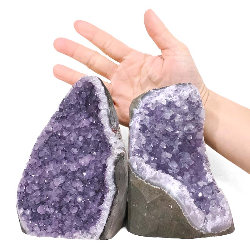 2.94kg Amethyst Polished Crystal Geode Specimen Set 2 Pieces X420 4 Amethyst Polished Crystal Geode Specimen Set 2 Pieces X420 | Crystal Factory