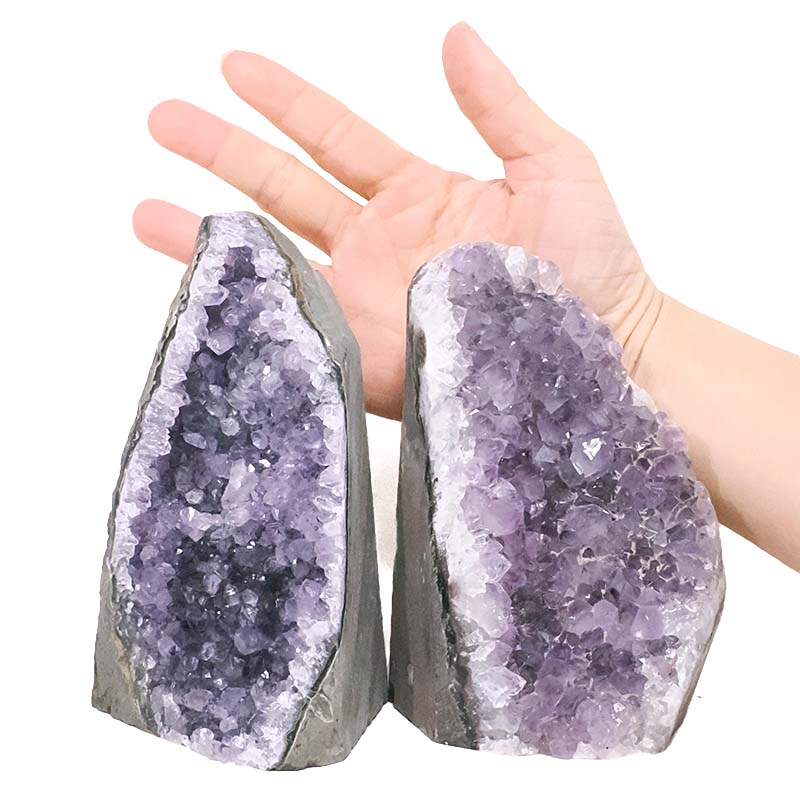 2.36kg Amethyst Polished Crystal Geode Specimen Set 2 Pieces X421 4 Amethyst Polished Crystal Geode Specimen Set 2 Pieces X421 | Crystal Factory
