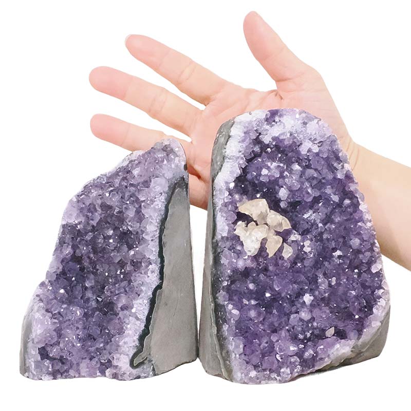 2.71kg Amethyst Polished Crystal Geode Specimen Set 2 Pieces X422 4 Amethyst Polished Crystal Geode Specimen Set 2 Pieces X422 | Crystal Factory