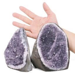2.76kg Amethyst Polished Crystal Geode Specimen Set 2 Pieces X423 5 Amethyst Polished Crystal Geode Specimen Set 2 Pieces X423 | Crystal Factory