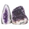 Amethyst Polished Crystal Geode Specimen Set 2 Pieces X425 | Crystal Factory