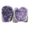 Amethyst Polished Crystal Geode Specimen Set 2 Pieces X426 | Crystal Factory