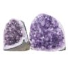 Amethyst Polished Crystal Geode Specimen Set 2 Pieces X430 | Crystal Factory