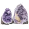 Amethyst Polished Crystal Geode Specimen Set 2 Pieces X441 | Crystal Factory